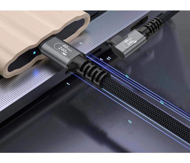 Wozinsky Kabel kątowy USB-C 240W 1,5m 4K  WPS1-UY41S - 1487922 - zdjęcie 5